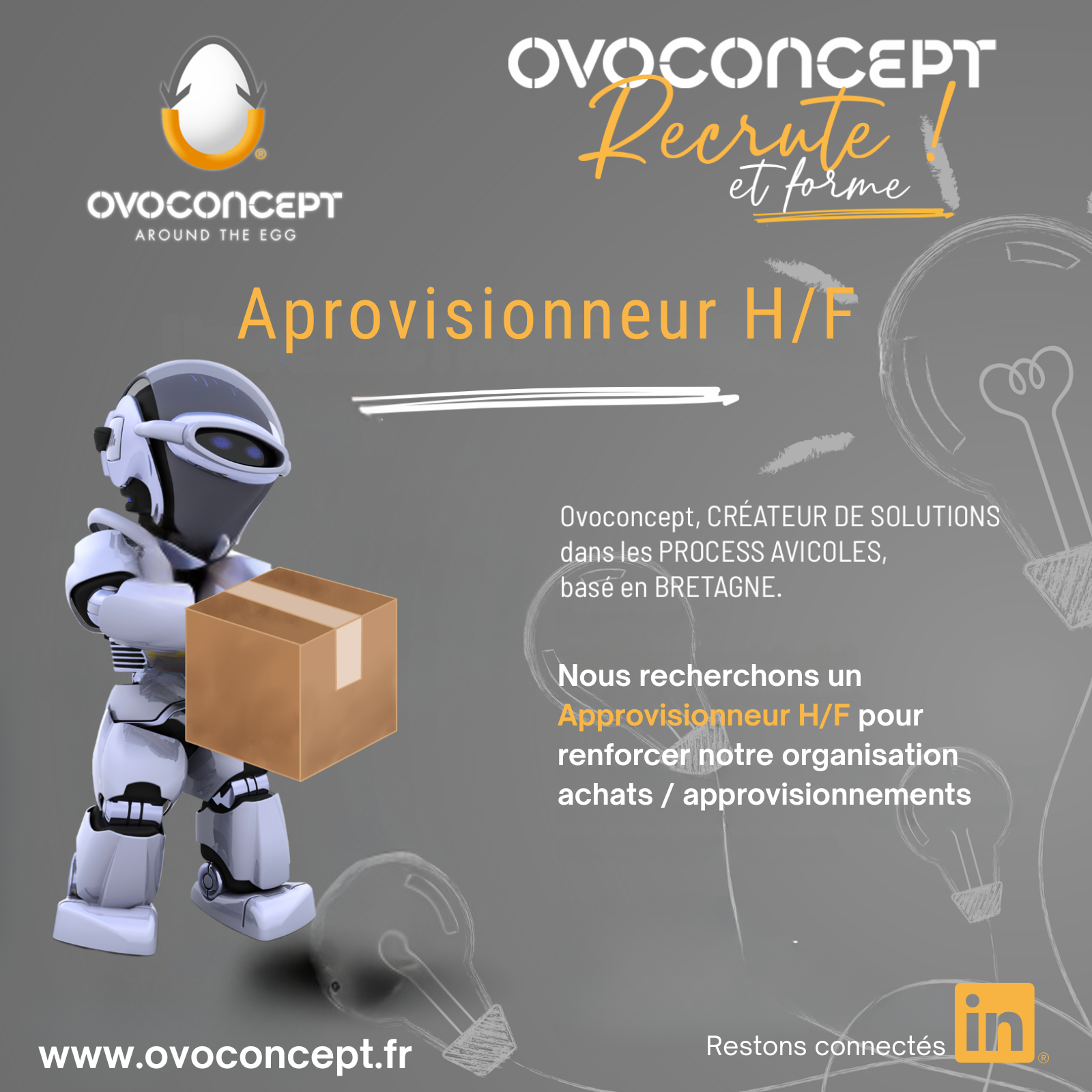 Ovoconcept recrutement approvisionneur H/F